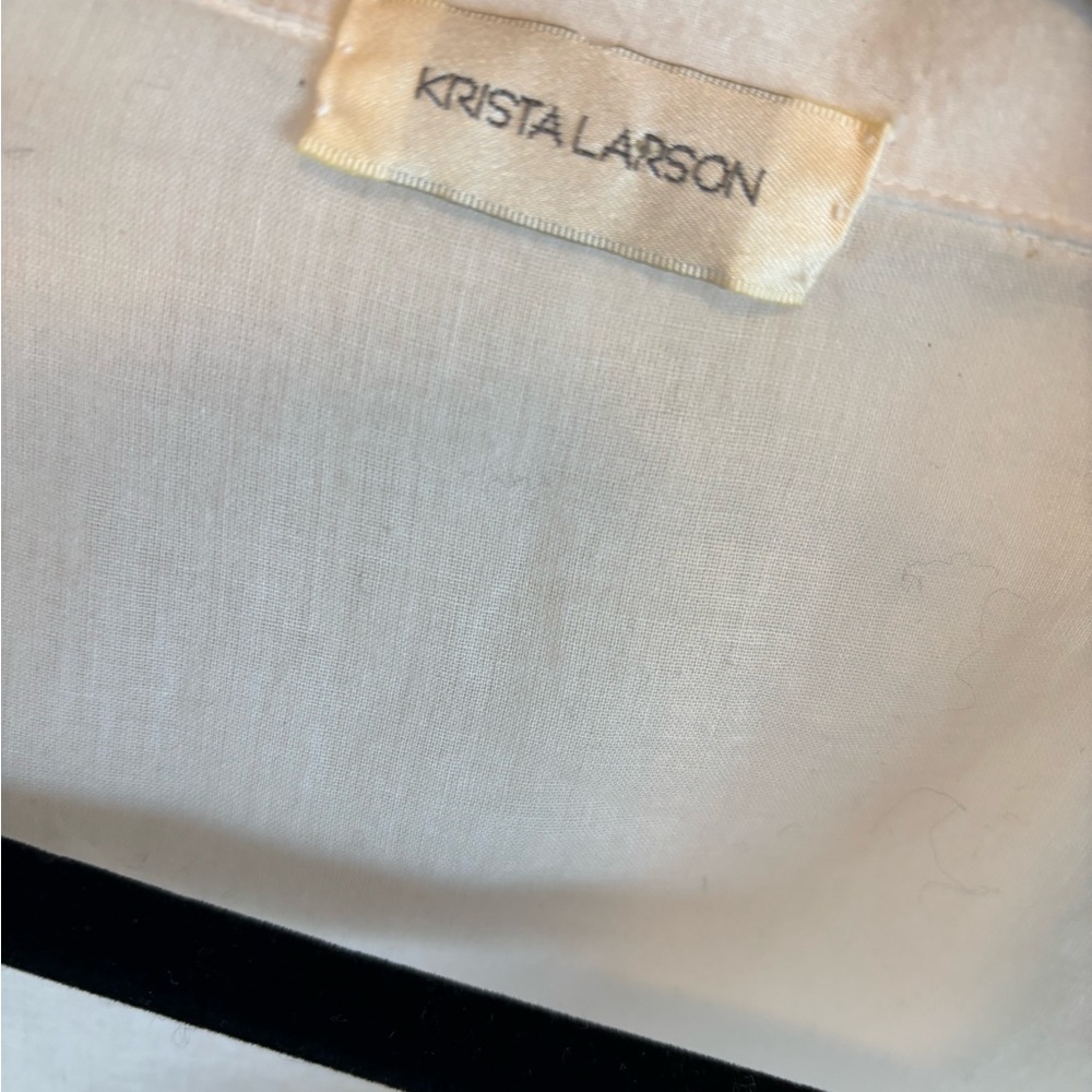 Krista Larson White Button Down Shirt for Women - Picture 2 of 7